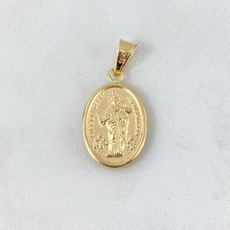 Dije Virgen Maria Auxiliadora 1.1gr / 2.5cm / Troquelado Oro Amarillo ©