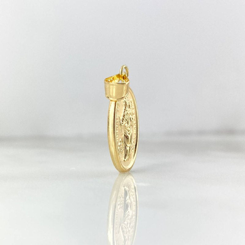 Dije Virgen Maria Auxiliadora 1.1gr / 2.5cm / Troquelado Oro Amarillo ©