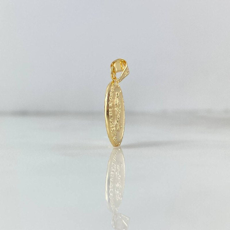 Dije Virgen De Santa Marta 0.95gr / 2.5cm / Troquelado Oro Amarillo