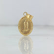 Dije Virgen De Santa Marta 0.95gr / 2.5cm / Troquelado Oro Amarillo