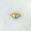 Herraje Corazon 1.15gr / 1.6cm / Circones Blancos Oro Amarillo