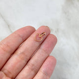 Dije Corazon Silueta 0.5gr / 1.4cm / Punteado Oro Rosa