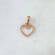 Dije Corazon Silueta 0.5gr / 1.4cm / Punteado Oro Rosa