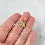 Dije Nube 1.35gr/1.9cm Circones Blancos Oro Amarillo* (Oferta)