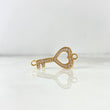 Herraje Corazon Llave 2gr / 2.7cm Circones Blancos Oro Amarillo*