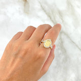 Anillo Virgen Milagrosa 4.75gr / T7 / Circones Blancos Oro Amarillo ©