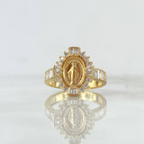 Anillo Virgen Milagrosa 4.75gr / T7 / Circones Blancos Oro Amarillo ©