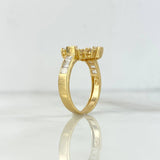 Anillo Virgen Milagrosa 4.75gr / T7 / Circones Blancos Oro Amarillo ©