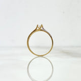 Anillo Solitario Base Cruzada Bisel 1.95gr / T6 1/2 / Circones Blancos Oro Amarillo ©