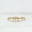 Anillo Lagrima Morse 0.75gr / T5 3/4 / Circones Blancos Oro Amarillo ©