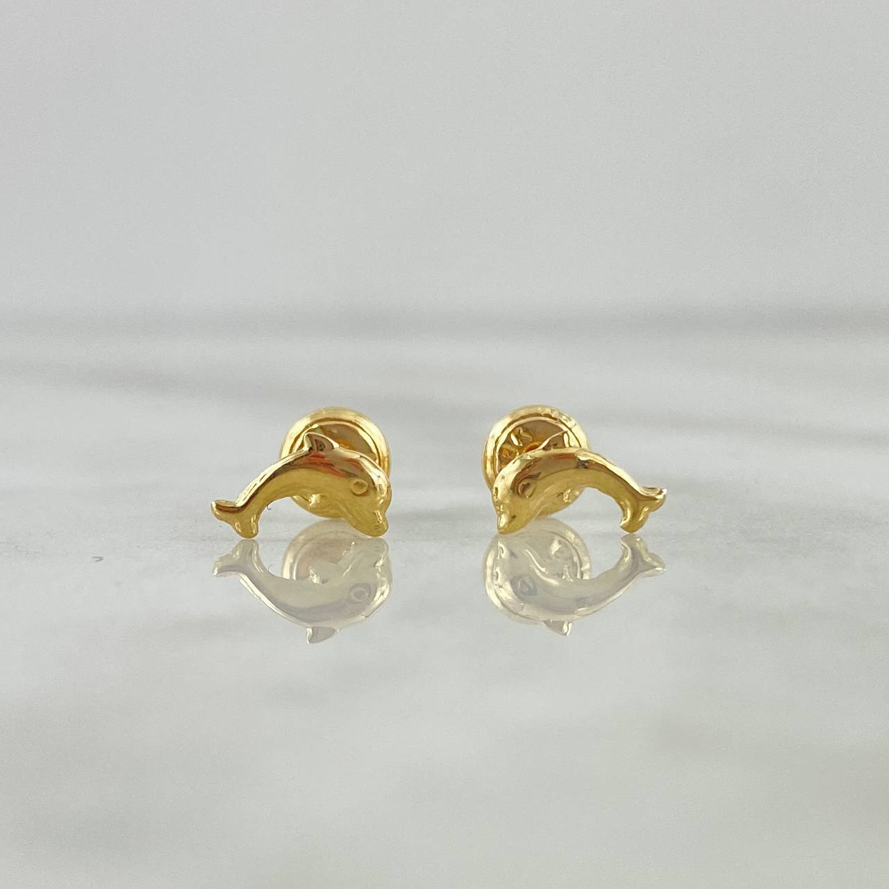 Topos Delfin 0.5gr / 8mm Lisos Oro Amarillo 18K *