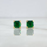 Topos Carret 0.9gr / 6mm Circon Verde Oro Amarillo (Joya) ©