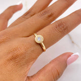 Anillo BV 1.65gr / T7 / Circon Blanco Oro Amarillo &