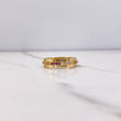 Anillo Eslabones 10.5gr / T11 1/2 / Circones Blancos Fucsias Oro Amarillo &