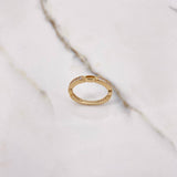 Anillo Argolla Churumbela 2.2gr / T6 / Circones Blancos Oro Amarillo $