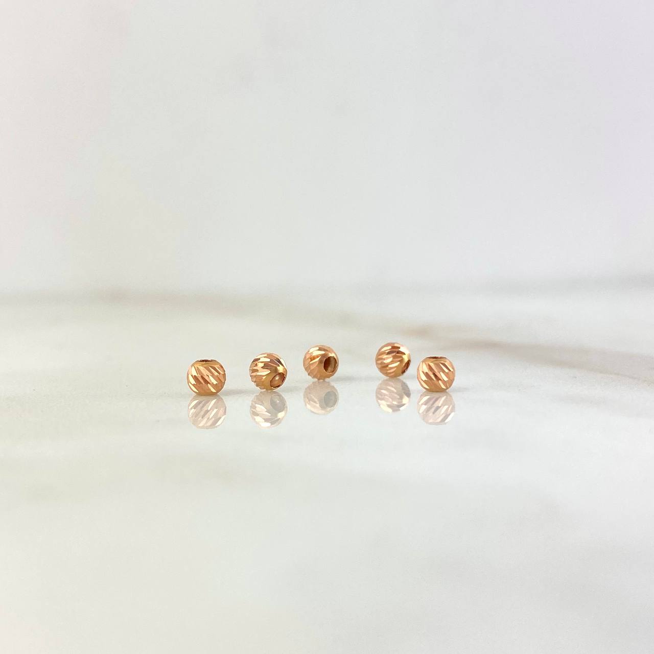 Bola Diamantada 3mm / 0.08gr Oro Rosa