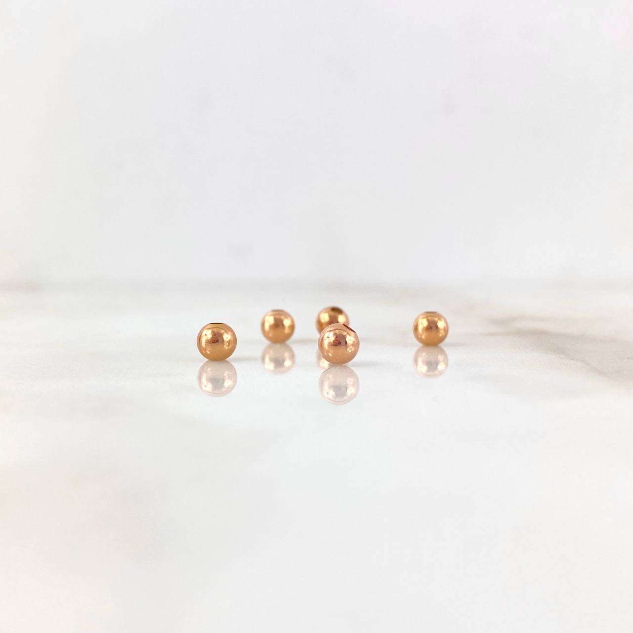 Bola Lisa 4mm / 0.085gr Oro Rosa