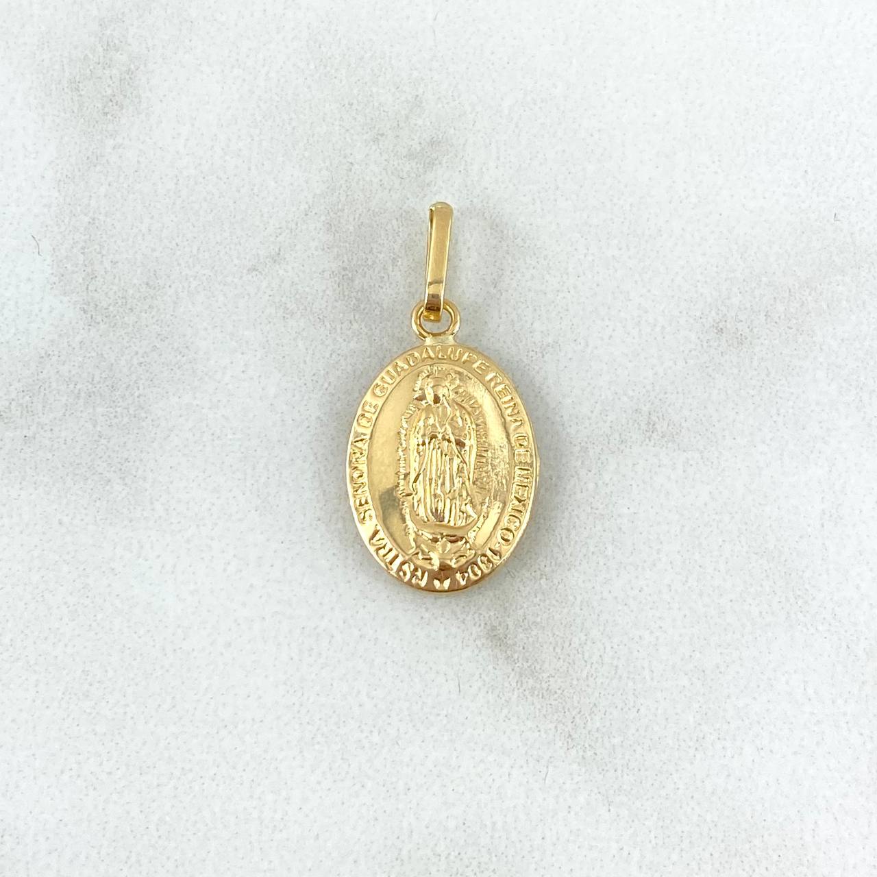 Dije Virgen Guadalupe 0.85gr / 2.3cm / Bordeada Oro Amarillo