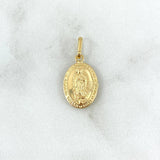 Dije Virgen Guadalupe 0.85gr / 2.3cm / Bordeada Oro Amarillo