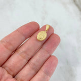 Dije Virgen Guadalupe 0.75gr / 2.2cm / Troquelado - Cargador Bordeado Oro Amarillo