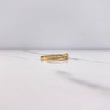 Anillo Solitario Corazon 1.75gr / T6 / Circones Blancos Oro Amarillo $