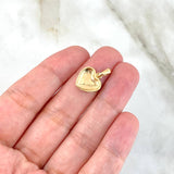 Dije Corazon 1.35gr / 1.8cm / Mitad Oro Amarillo