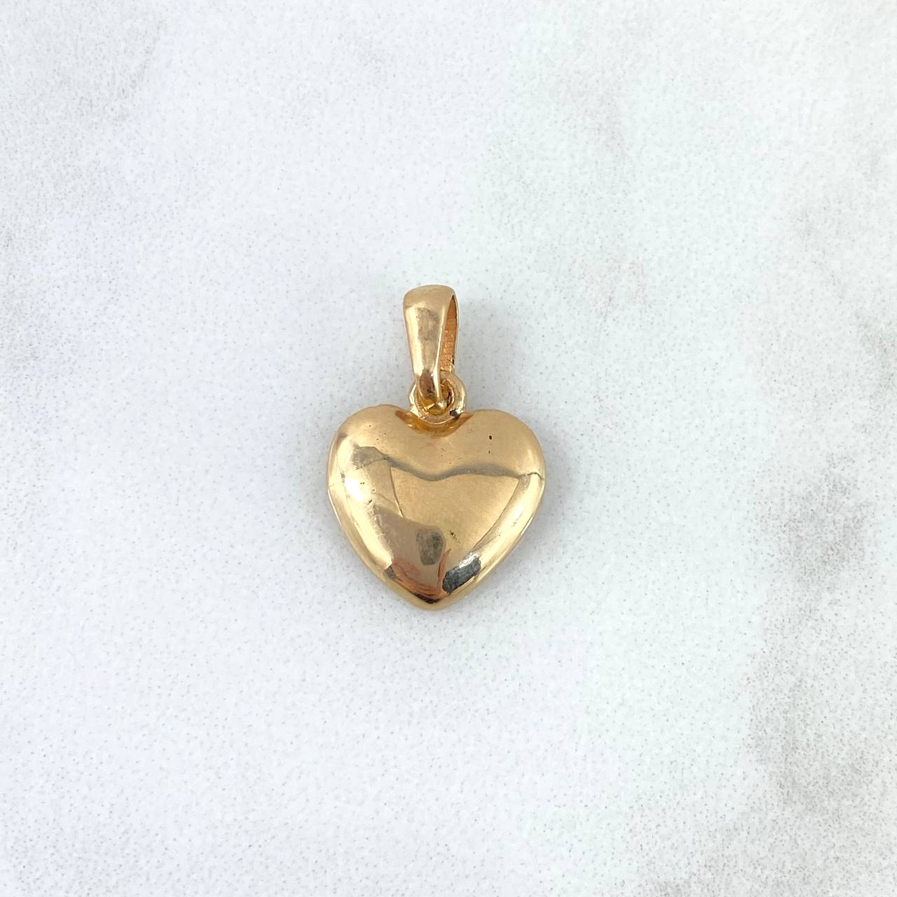 Dije Corazon 1.35gr / 1.8cm / Mitad Oro Amarillo