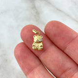 Dije Oso 0.5gr / 1.8cm / Corazon - Troquelado Oro Amarillo