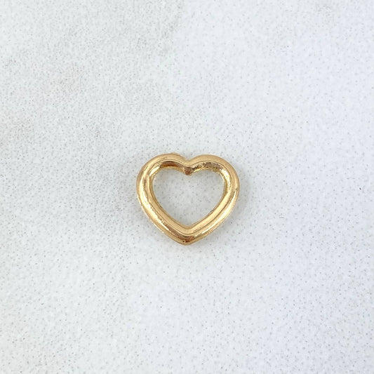 Herraje Corazon Silueta 0.3gr / 0.8cm / Troquelado Oro Amarillo ©