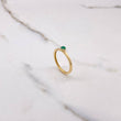 Anillo Solitario Redondo 1.75gr / T8 / Esmeralda 0.12 Qts Oro Amarillo (Joya) &