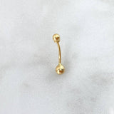 Piercing Esferas ( Ombligo ) 0.4gr / 1.8cm-1mm Oro Amarillo (Joya)