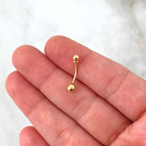 Piercing Esferas ( Ombligo ) 0.4gr / 1.8cm-1mm Oro Amarillo (Joya)