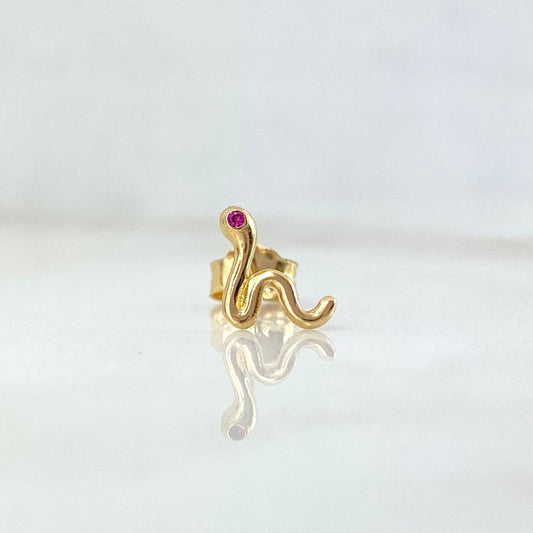 Piercing Serpiente 0.5gr / 0.7cm-1mm Ciron Fucsia Broche Mariposa Oro Amarillo (Joya)