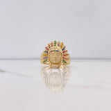 Anillo Indio 9.2gr / T10 / Circones Colores Oro Amarillo $