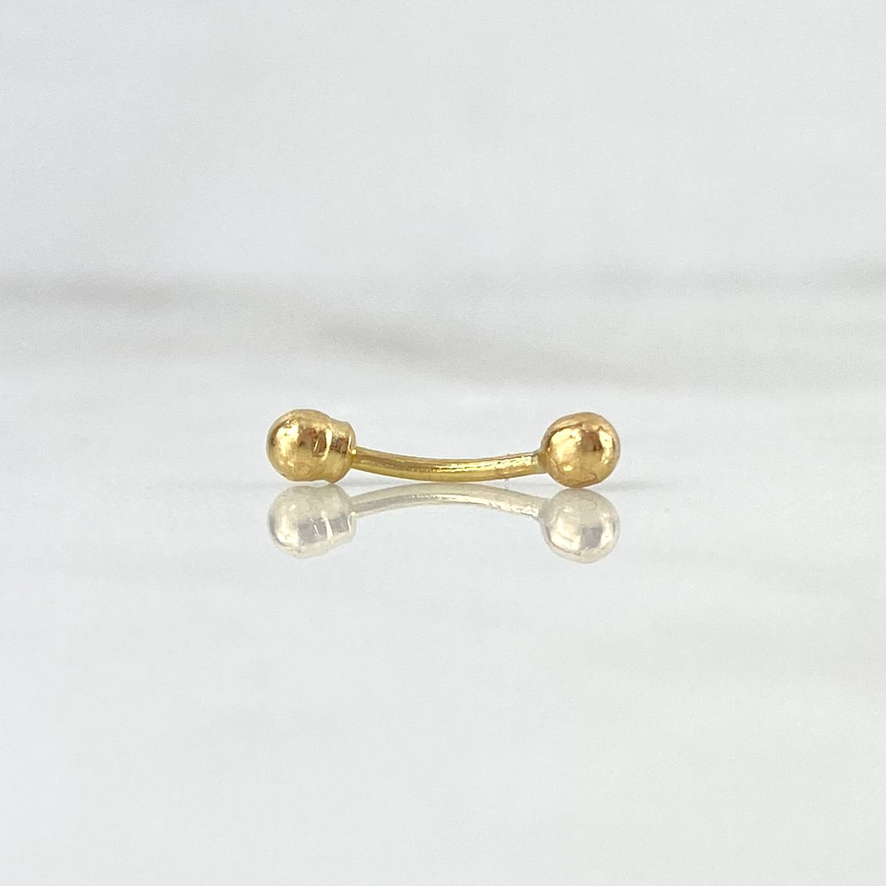 Piercing Esferas Curvo 0.3gr / 1.4cm / Oro Amarillo (Joya) ©