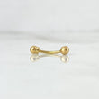 Piercing Esferas Curvo 0.3gr / 1.4cm / 3mm Oro Amarillo (Joya) *