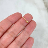 Piercing Chispa Fija Bola 0.15gr / 1.1cm / 2mm Lisa Oro Amarillo 18K (Joya)