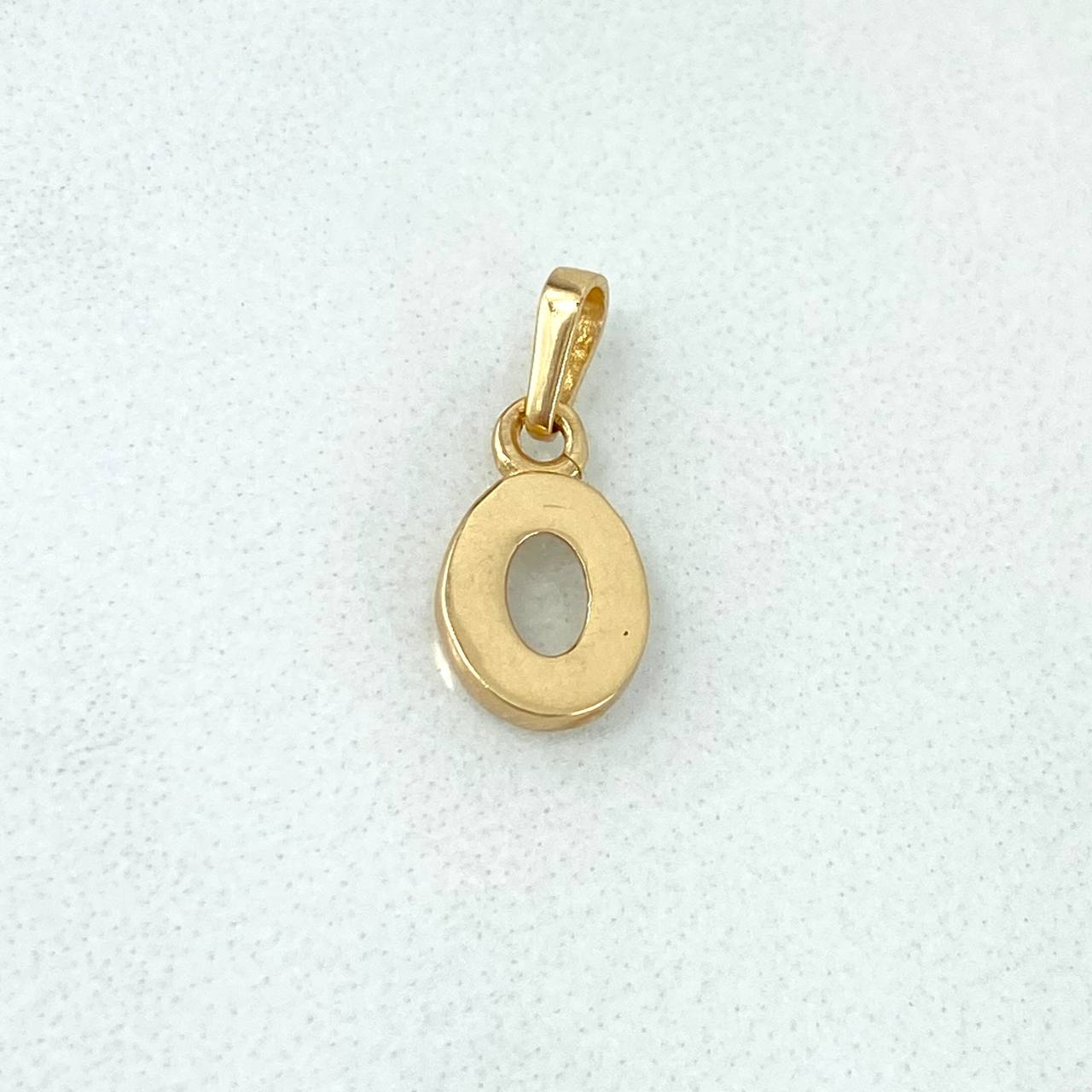 Dije Letra O Lisa 0.5gr / 1.4cm / Oro Amarillo