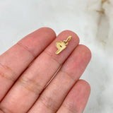 Dije Letra P Lisa 0.65gr / 1.4cm / Oro Amarillo