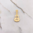 Dije Guitarra 3.5gr / 3.3cm / Circones Blancos Oro Amarillo $