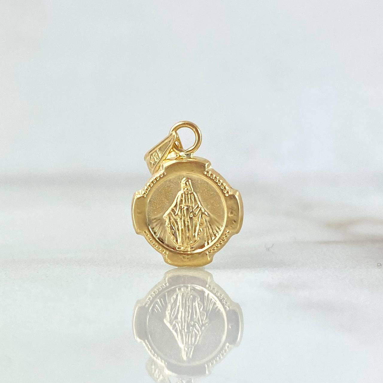 Dije Virgen Milagrosa Medalla 0.5gr / 1.7cm / Troquelada Oro Amarillo *