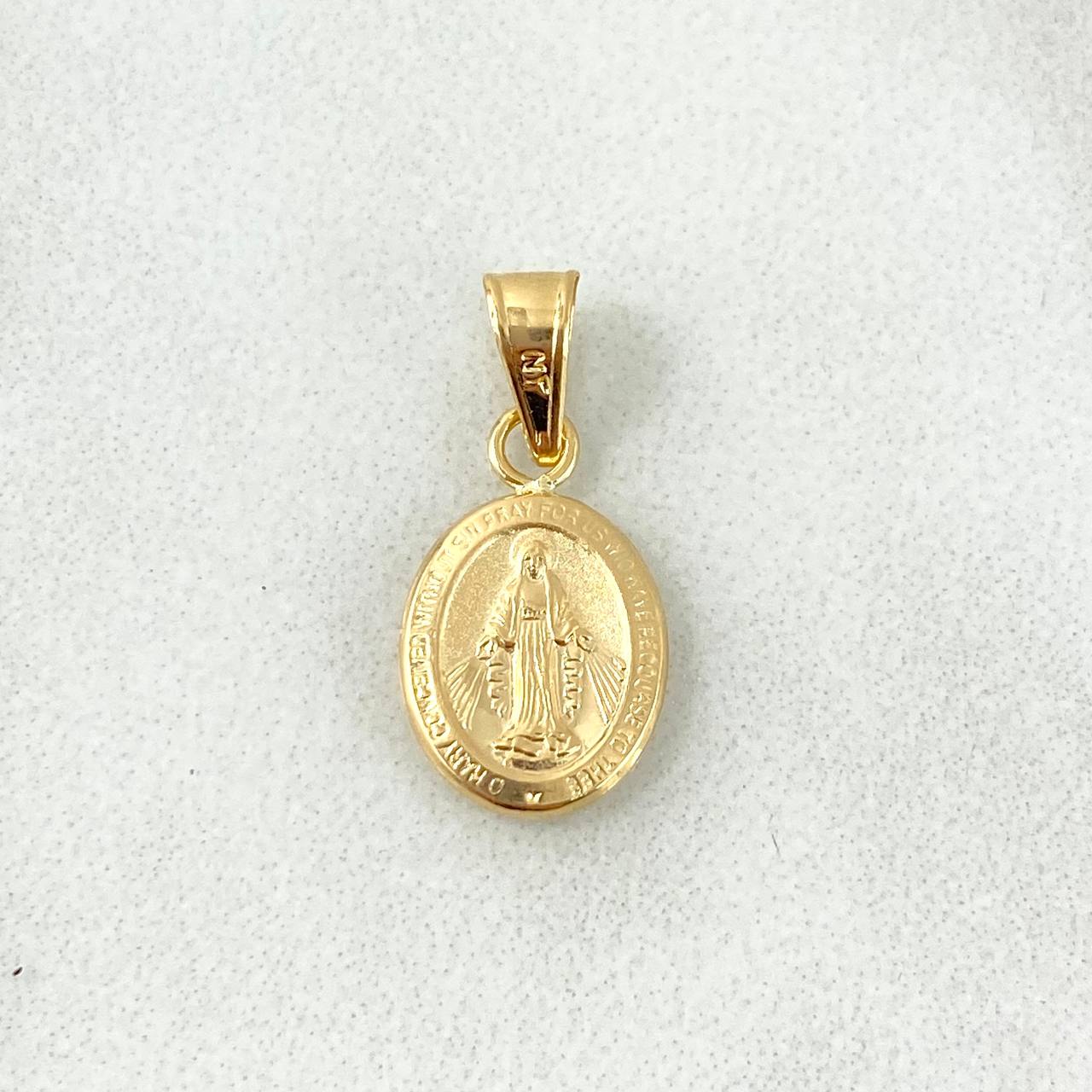 Dije Virgen Milagrosa 0.5gr / 1.8cm / Troquelada Oro Amarillo *