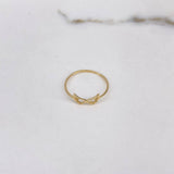 Anillo Alas 0.8gr / T7 3/4 / Liso Oro Amarillo $