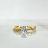 Anillo Solitario Abultado 1.4gr / T6/1/2 / Circon Blanco Oro Amarillo