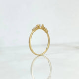 Anillo Solitario Trio 1.65gr / T7 1/4 / Circones Blancos Oro Amarillo ©