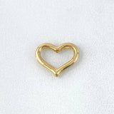 Herraje Corazón Silueta 0.5gr / 1.3cm / Troquelado Oro Amarillo