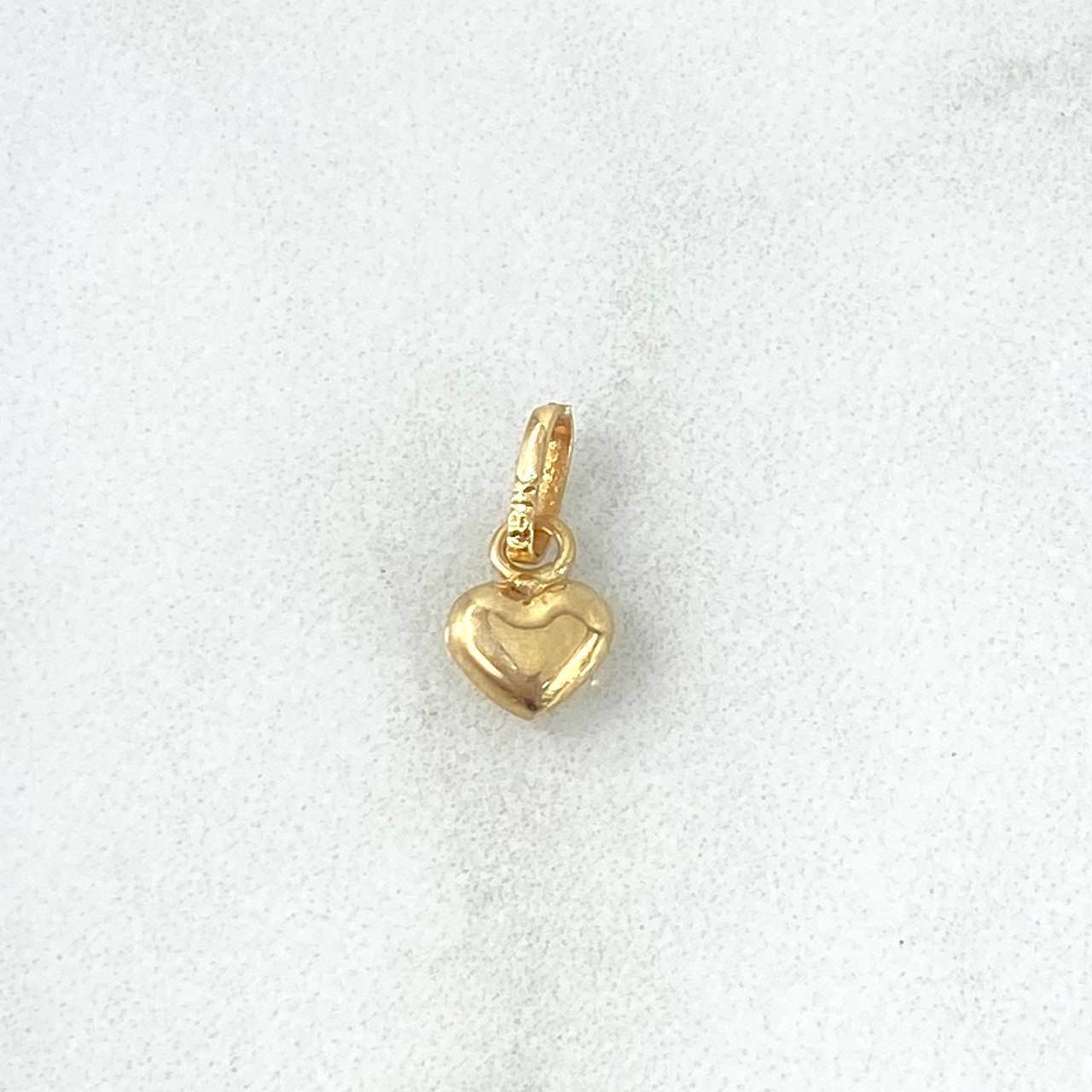 Dije Corazón 0.2gr / 1.1cm / Troquelado Oro Amarillo