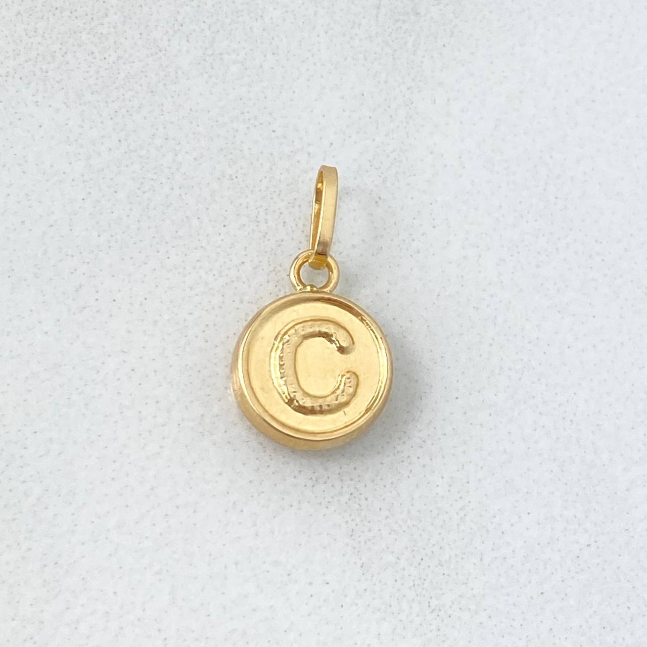 Dije Letra C 0.35gr / 1.5cm / Doble Faz Oro Amarillo