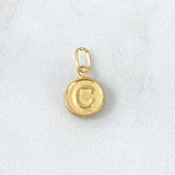 Dije Letra C 0.35gr / 1.5cm / Doble Faz Oro Amarillo