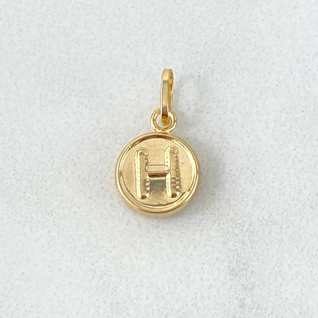 Dije Letra H 0.35gr / 1.5cm / Doble Faz Oro Amarillo